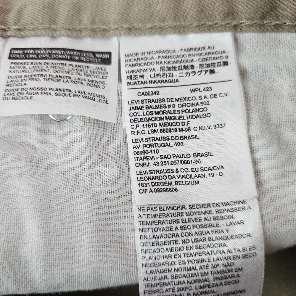 Levi's 505 Men's Regular Fit Straight Leg Workwear‎ Jeans W40 Tan Beige